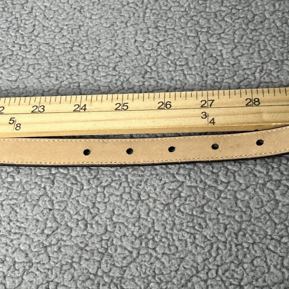 Brighton Belt Womens Small 26 Brown Leather Croc Two Tone Gold Silver Western - Picture 7 of 8